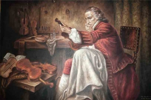 Dipinto a olio dalla collezione del Maestro Ansaldo Poggi, liutaio in Bologna.